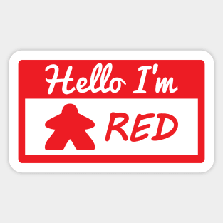 Red Player Tag Hello I'm Red Sticker